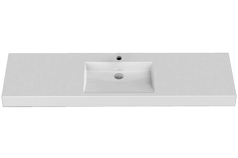 Umywalka mineralny odlew na wymiar Futura 100, biała , z/o na bat.