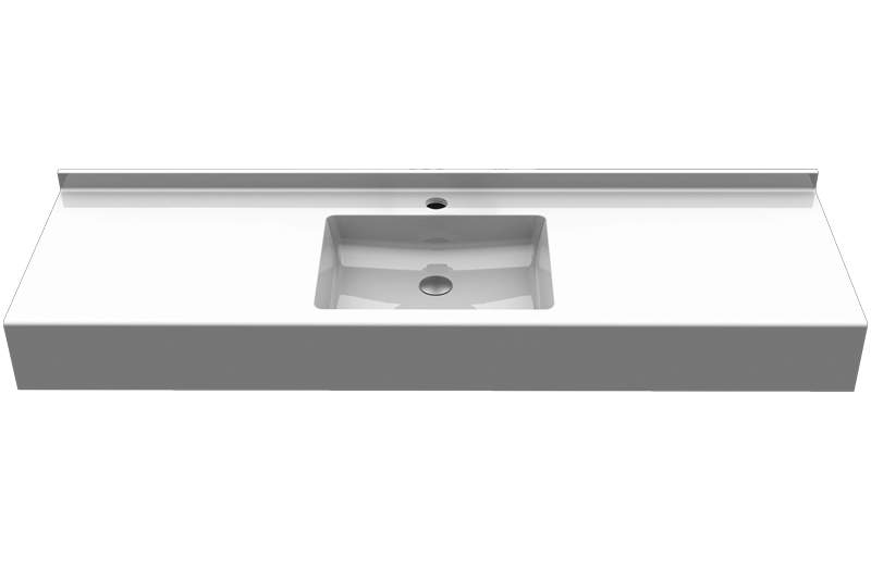 Umywalka mineralny odlew na wymiar Novita 550, biała , z/o na bat.