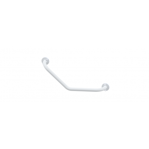 Poręcz kątowa Ø 32 mm 40x40 cm Kąt 135 ̊ biała