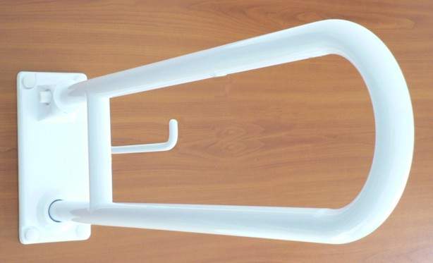 Poręcze łukowe Ø 32 mm, podnoszone z uchw.papiero dł. 60/80 cm białe