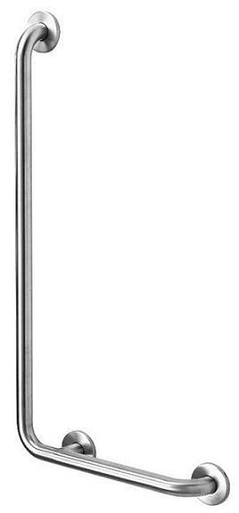 Poręcz kątowa stal nierdz. fi32 40x80 cm. Kąt 90 ̊.