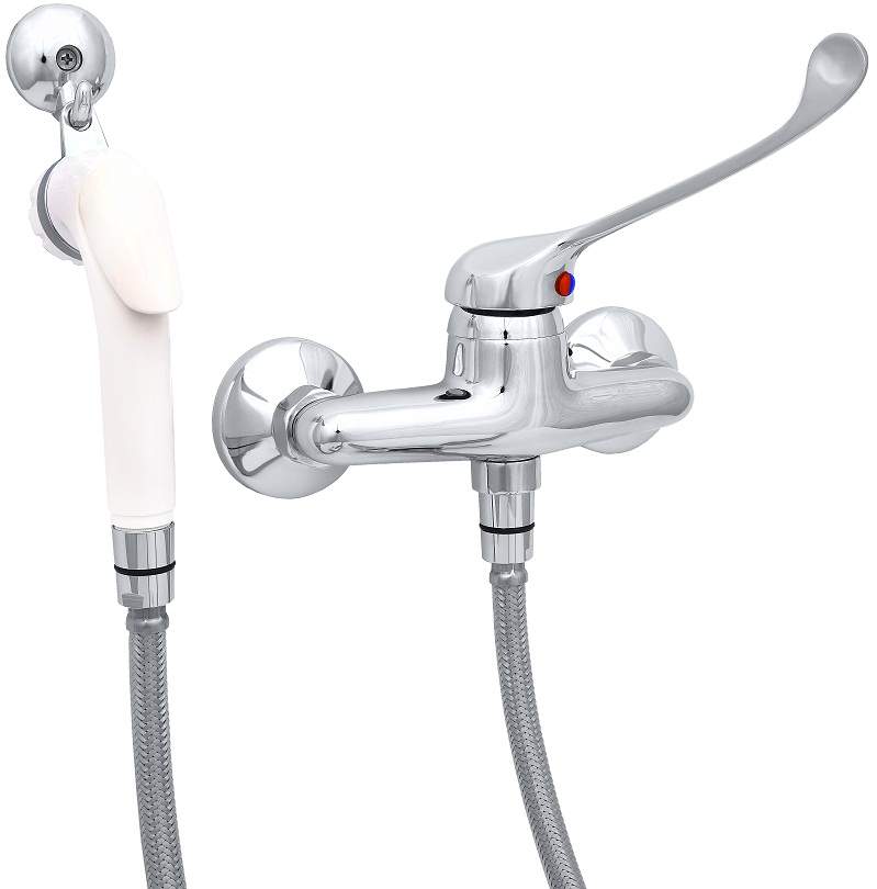 Bateria natryskowo-bidetowa ścienna z uchwytem lekarskim Art. L-9