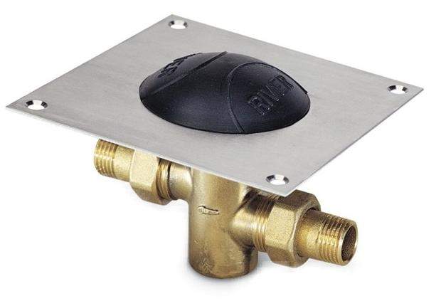 Zawór podłogowy, wpuszczany w posadzkę w osłonie gumowej Art. R 770